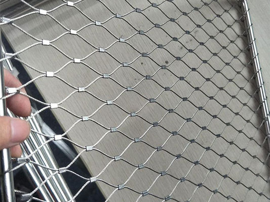 Trasparente SS Rope Mesh 304 304L 316 316L Steel Cable Mesh per balaustrade