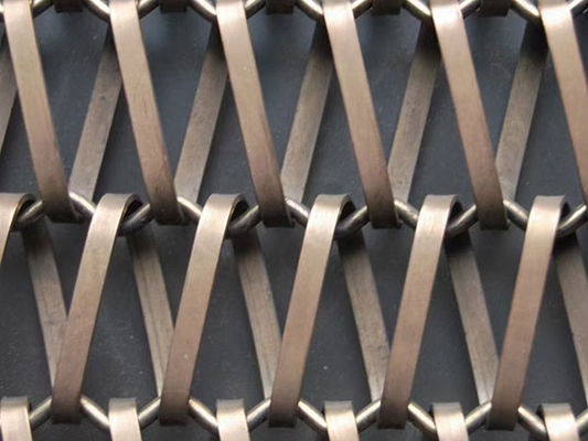 Fabricazione di maglie di maglie di metallo tessuto architettonico
