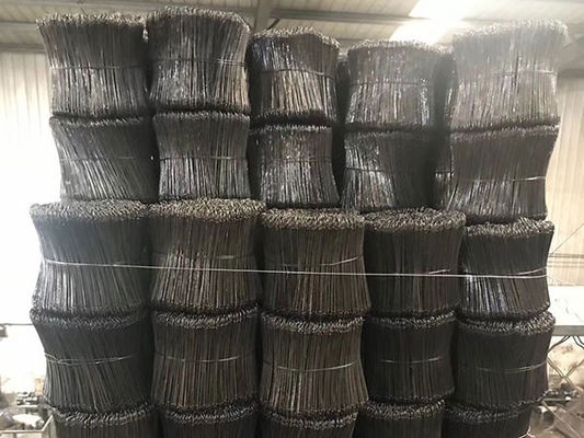 Legami di filo galvanizzato verde a doppio anello nero ricoperto di 3 pollici - 40 pollici di lunghezza