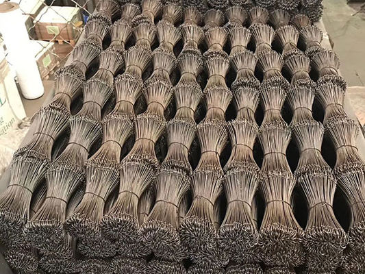 Legami di filo galvanizzato verde a doppio anello nero ricoperto di 3 pollici - 40 pollici di lunghezza