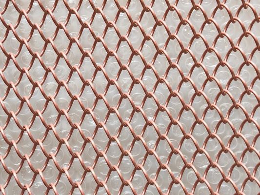 Fence a legame a catena mesh decorativo con materiale personalizzabile e apertura da 4 mm a 10 mm