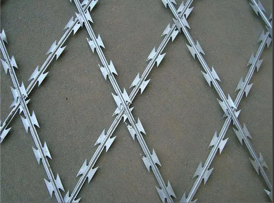 50mmx50mm Razor Wire Mesh Recinzione 150mmx150mm Razor Mesh Panel